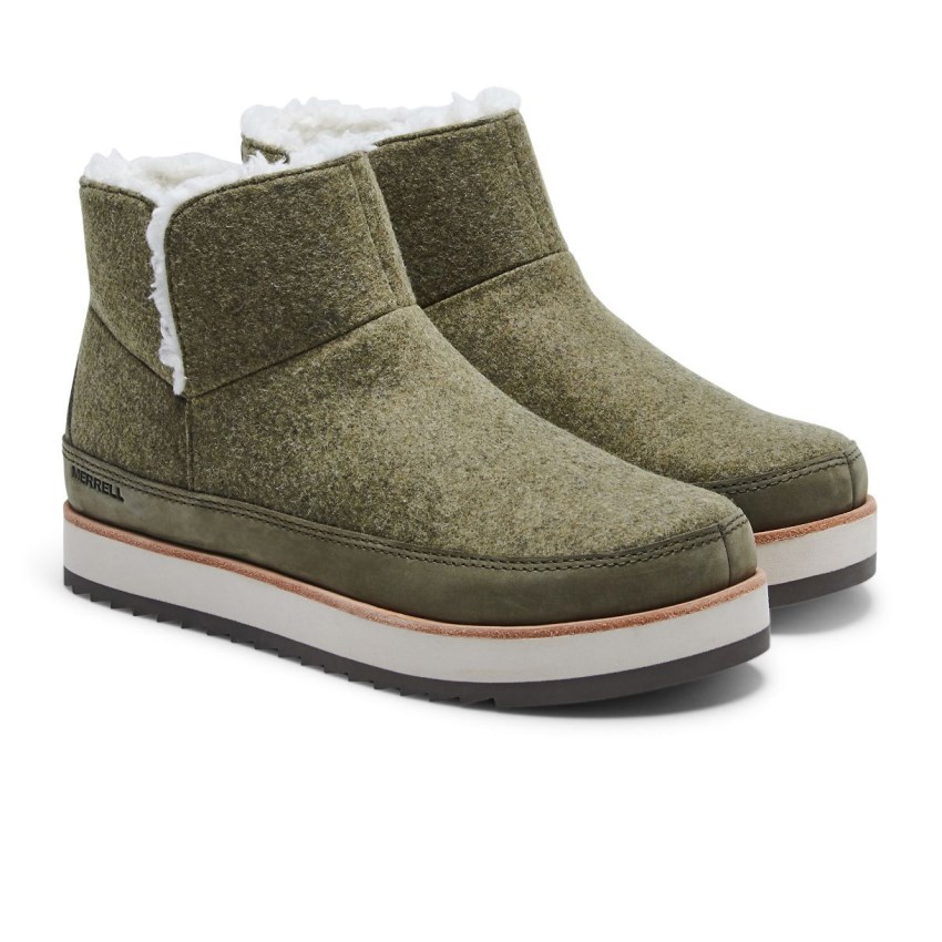 Bottes Merrell Juno Pull On Vert Olive Femme | I.N.FBPV